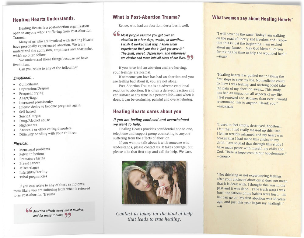 After Abortion brochure (inside)